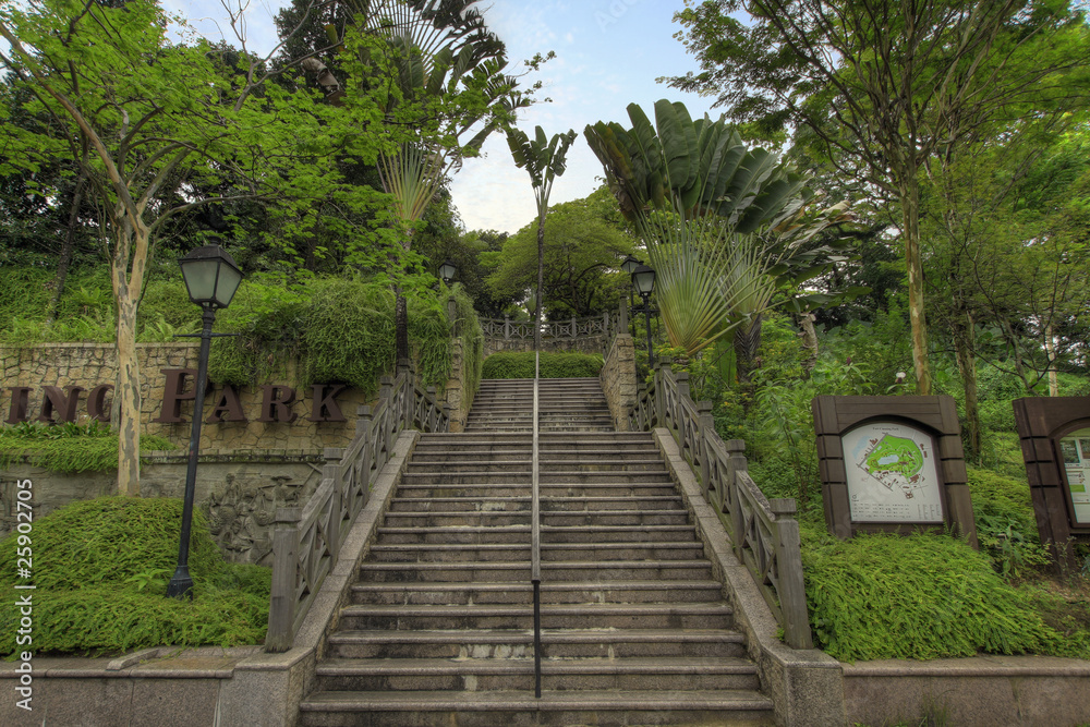 Stairs at Fort Canning Park