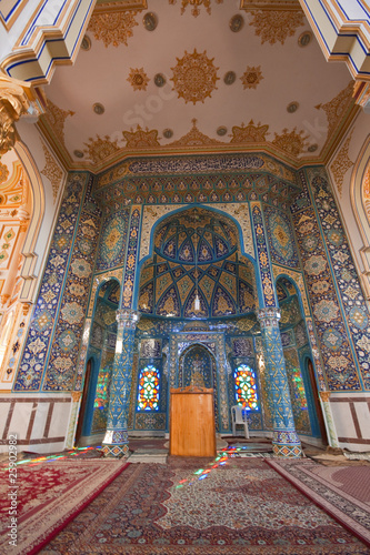 Interior of Sunni Shafeiha mosque in Kermanshah  Iran