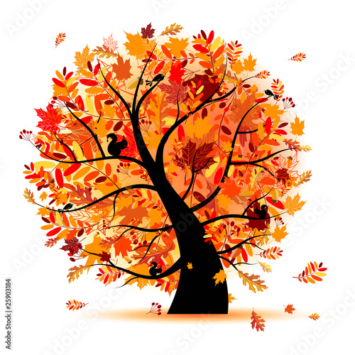 Beautiful autumn tree for your design