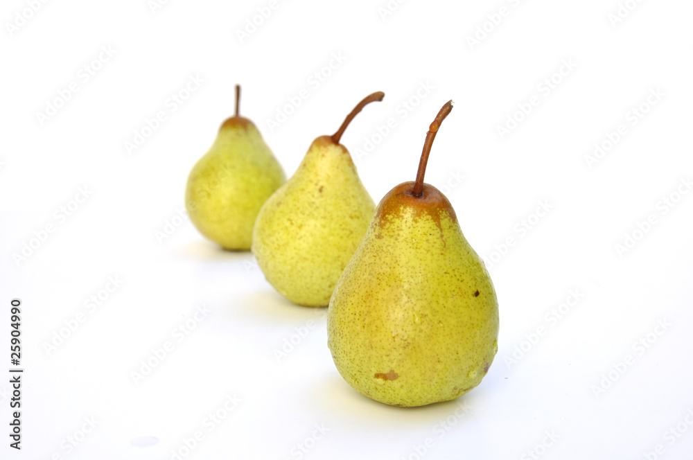 pears isolated in a white background pears isolated in a white background