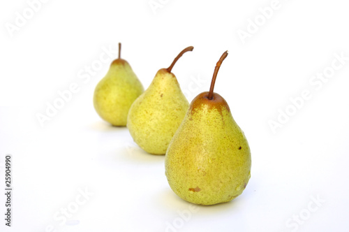 pears isolated in a white background