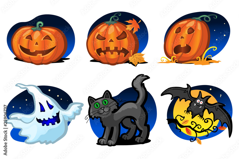 six halloween icons
