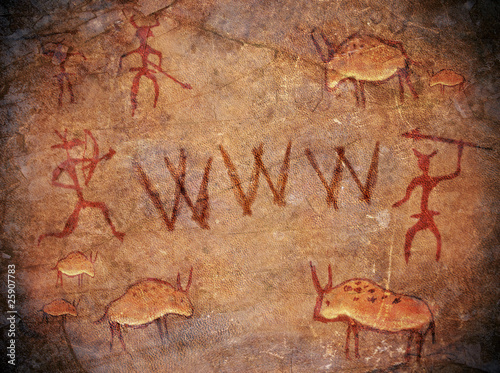 prehistoric world wide web cave paint photo