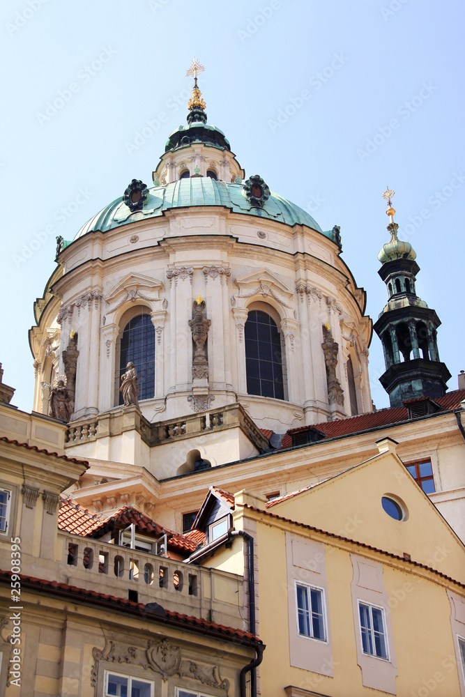 View on Prague St. Nicholas' Cathedral
