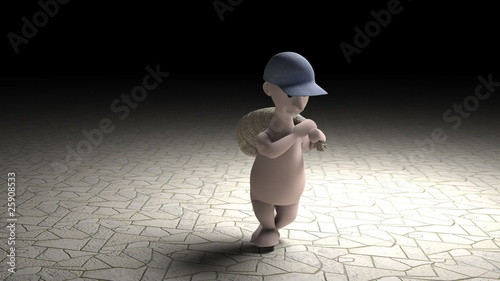 The thief with the moneybag. There is an alpha channel.