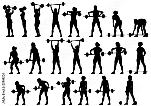 Women with barbell