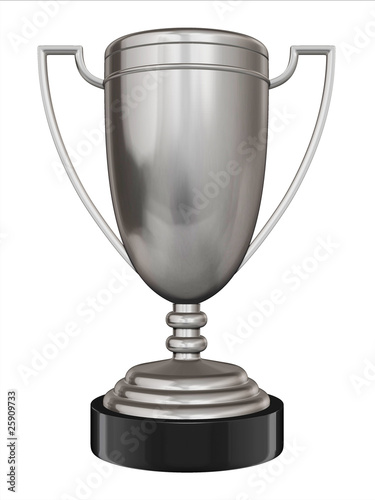 3d silver trophy