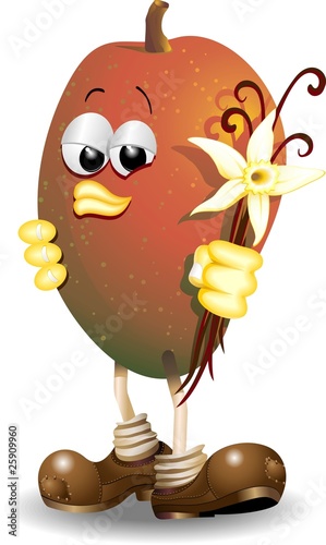 Manga e Vaniglia Cartoon-Mango and Vanilla-Vector