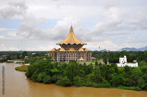 New Parliament Building and Fort Margherita in Kuching
