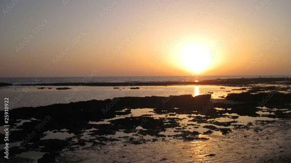 Atardecer en la playa