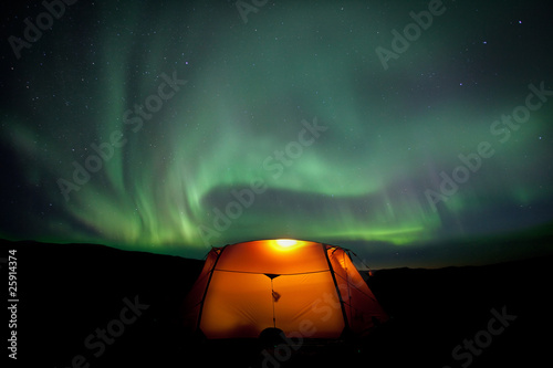 Northern Lights in September 2010 on the Padjelantaleden