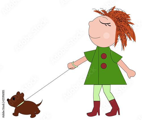 Girl with a dog