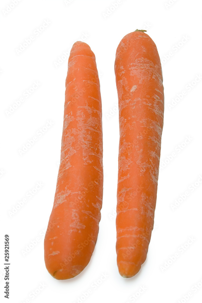 Carrots Isolated on a White Background Carrots Isolated on a White Background