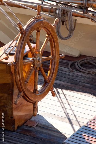 Ships steering wheel