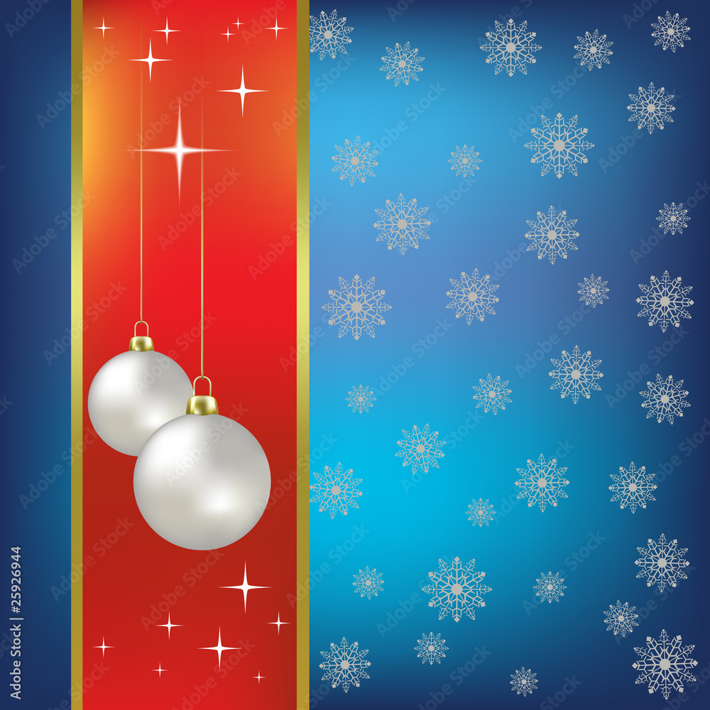 Christmas vector background nacreous balls and snowflakes Christmas vector background nacreous balls and snowflakes