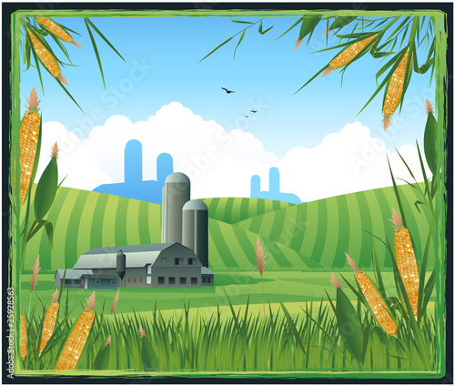 Farm harvest background