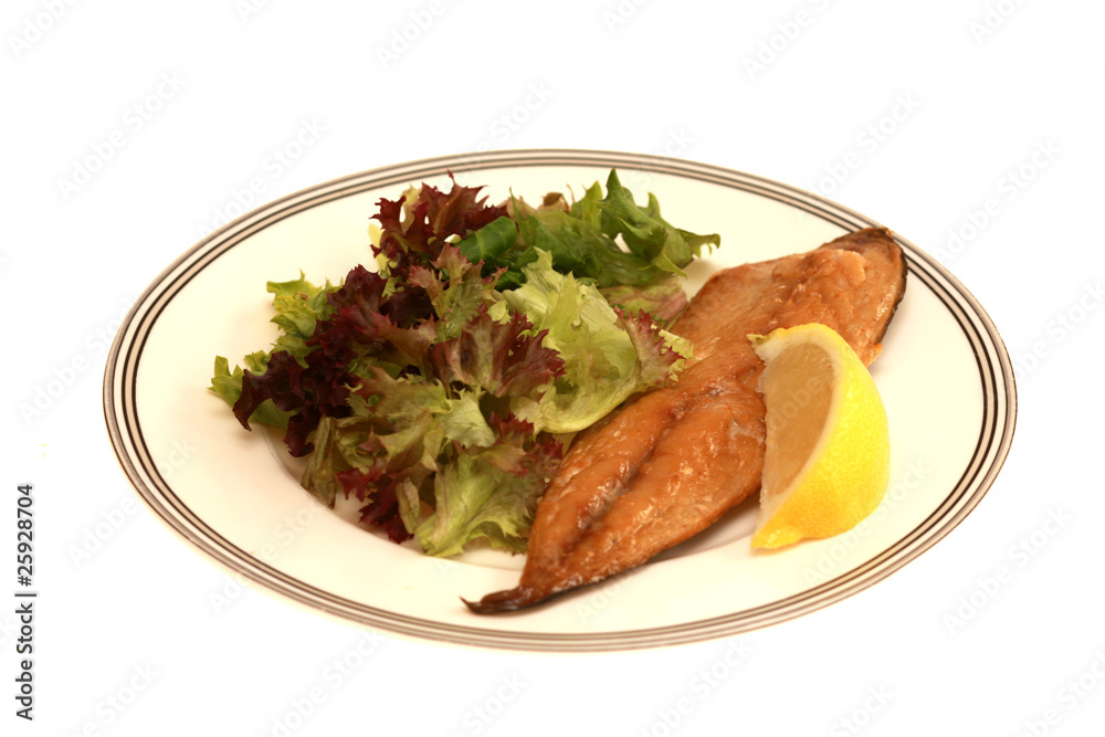 Hot Smoked Mackerel Fillet with Salad