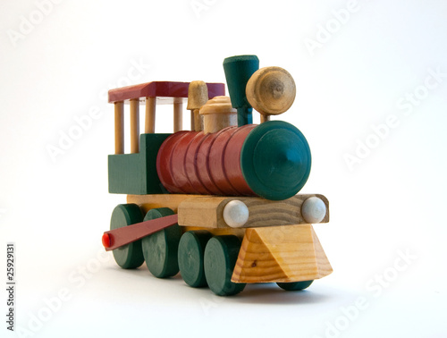 Toy Train Engine on white