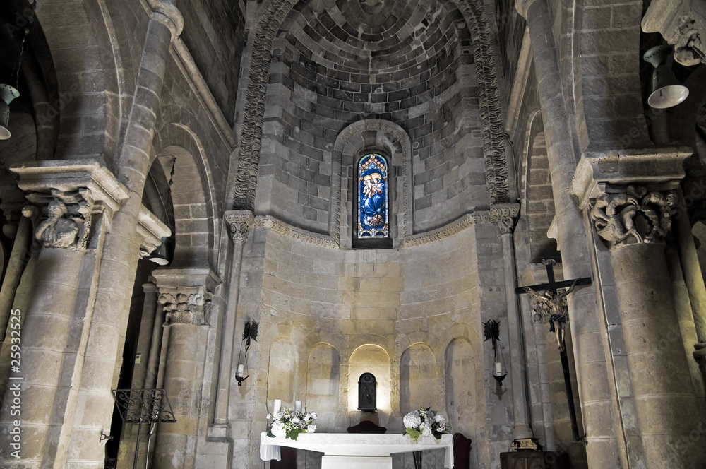 Interior St. Giovanni Battista Church. Matera. Basilicata.