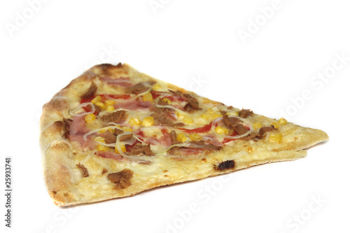 Pizza slice close-up