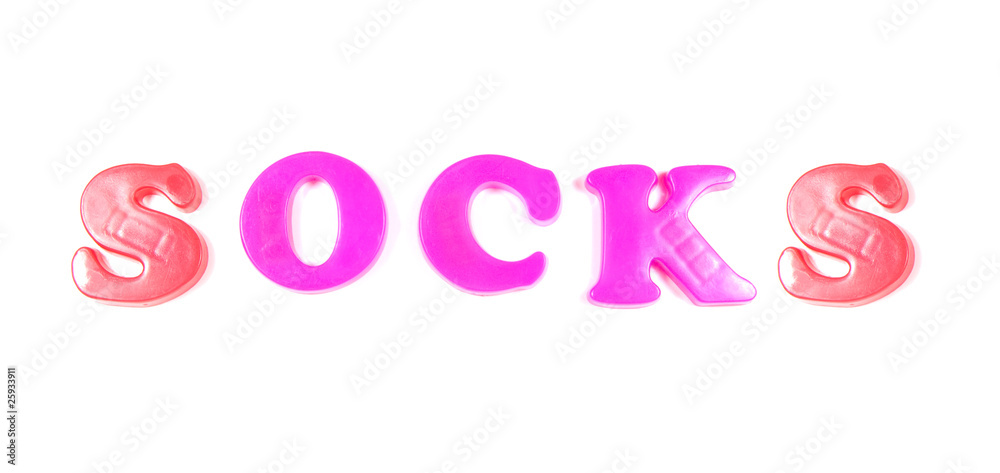 socks written in fridge magnets