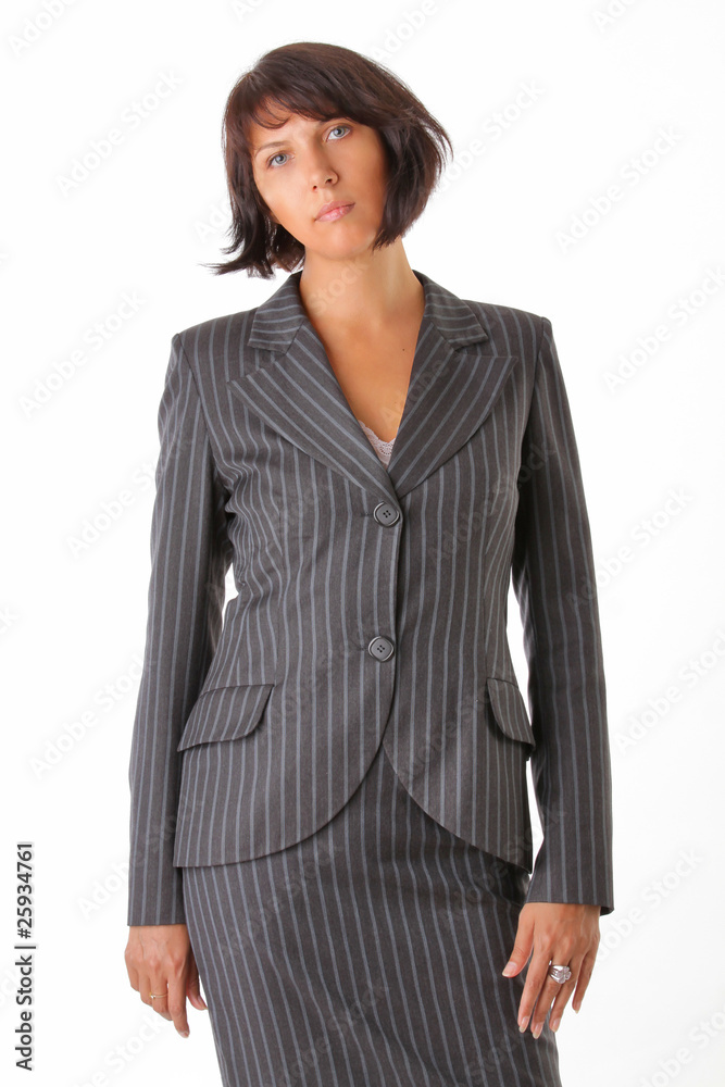 beautiful business woman on white beautiful business woman on white