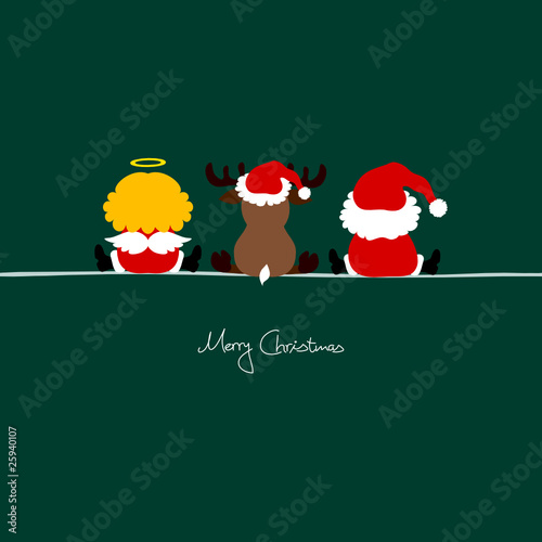 Santa, Angel & Reindeer