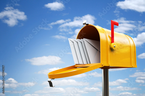 Fotografia yellow mailbox