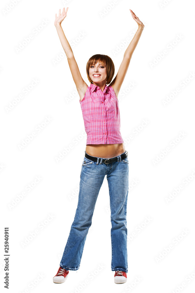 Young cheerful woman Young cheerful woman