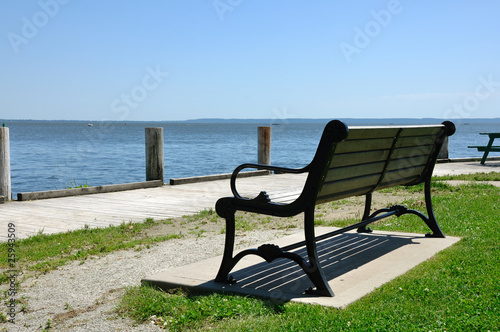 Wooden Park Bench