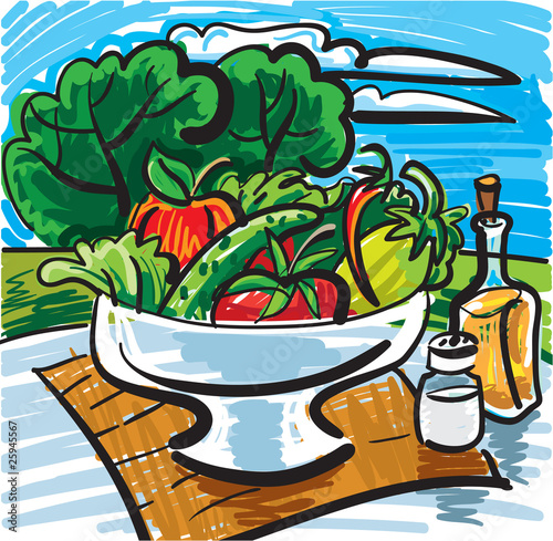 still life with vegetables