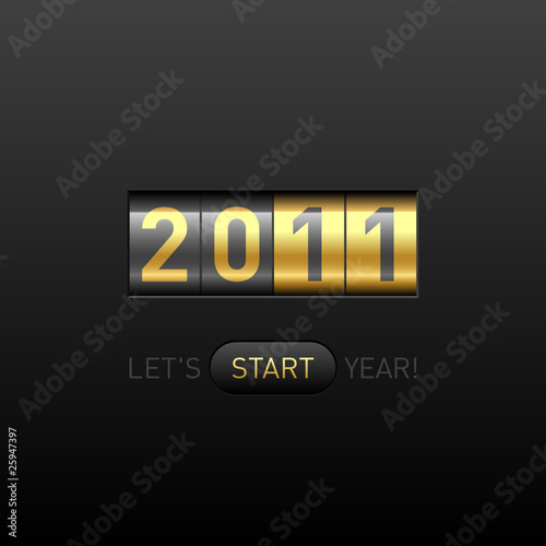 New Year counter. Vector.