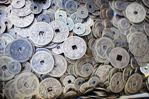 Collection of old Chinese coins