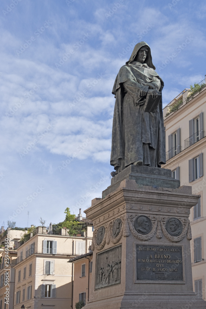 Roma, statua di Giordano Bruno