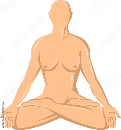 female lotus yoga position