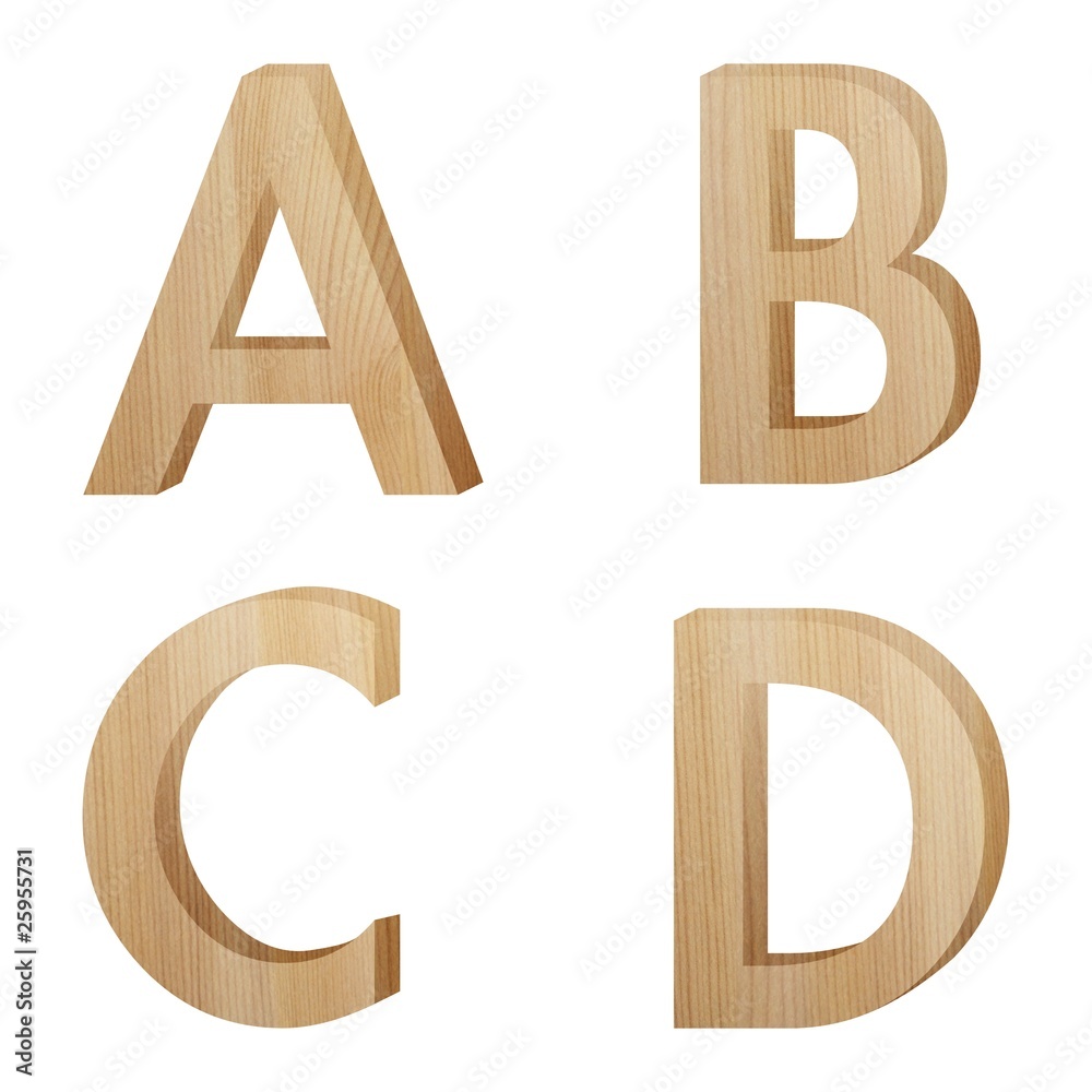 wood letter (abcd) wood letter (abcd)