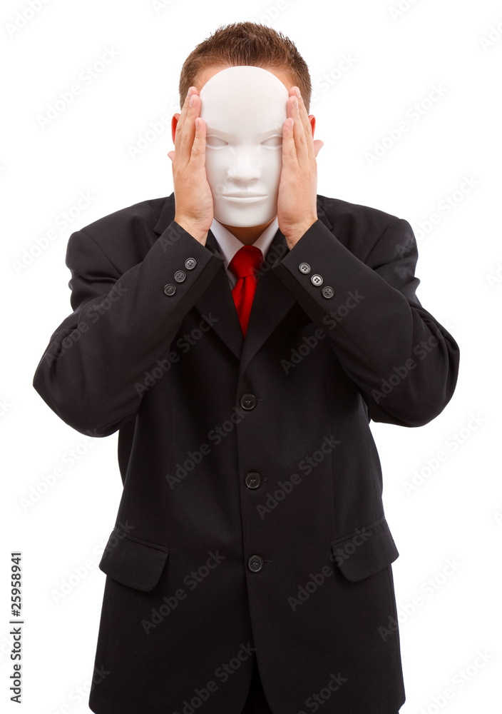 Man behind mask