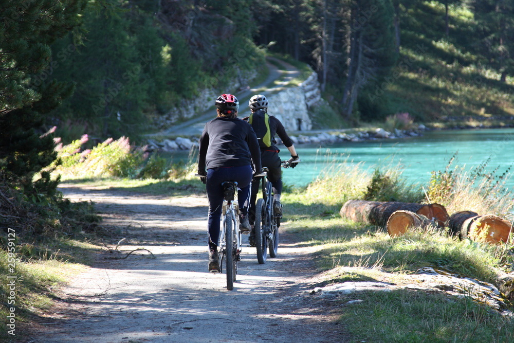 Obraz premium Biker in den Bergen - Biker in the mountains