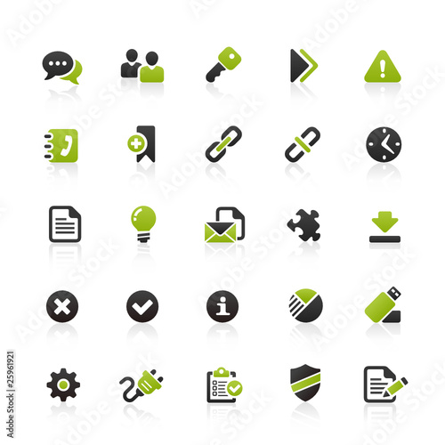 Green Black Website Icons
