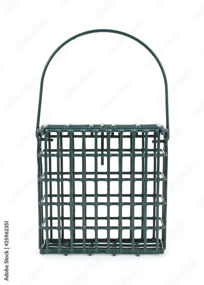 Suet cage for feeding wild birds