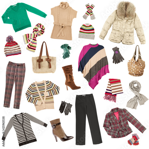 Lady's clothes. Winter warm clothes