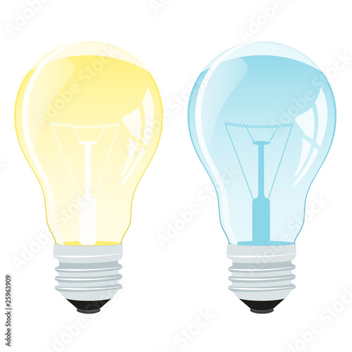 Realistic vector illustration of a light bulb