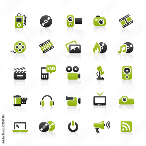Green Black Website Icons