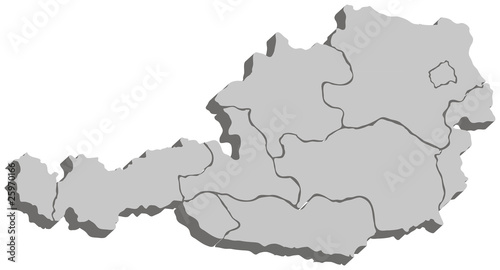Landkarte von Österreich