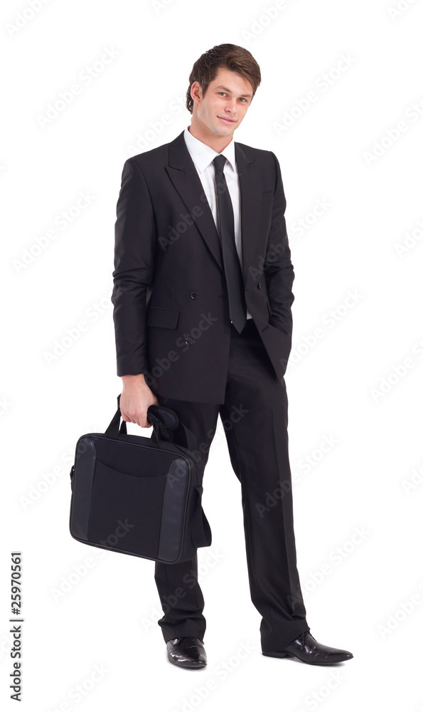 portrait of handsome young businessman on white portrait of handsome young businessman on white