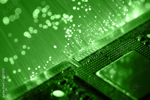 Fiber optics background with lots of light spots
