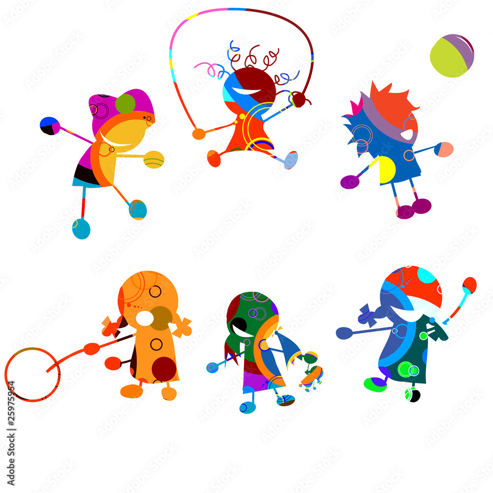 Chidren silhouettes Chidren silhouettes