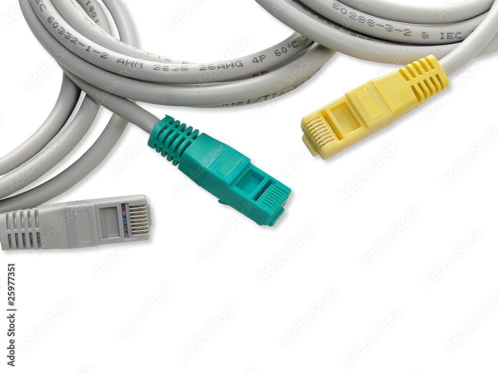 Kabel Internet DSL-Kabel Computer Telefonanlage Stock Photo | Adobe Stock