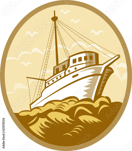 fishing boat at sea