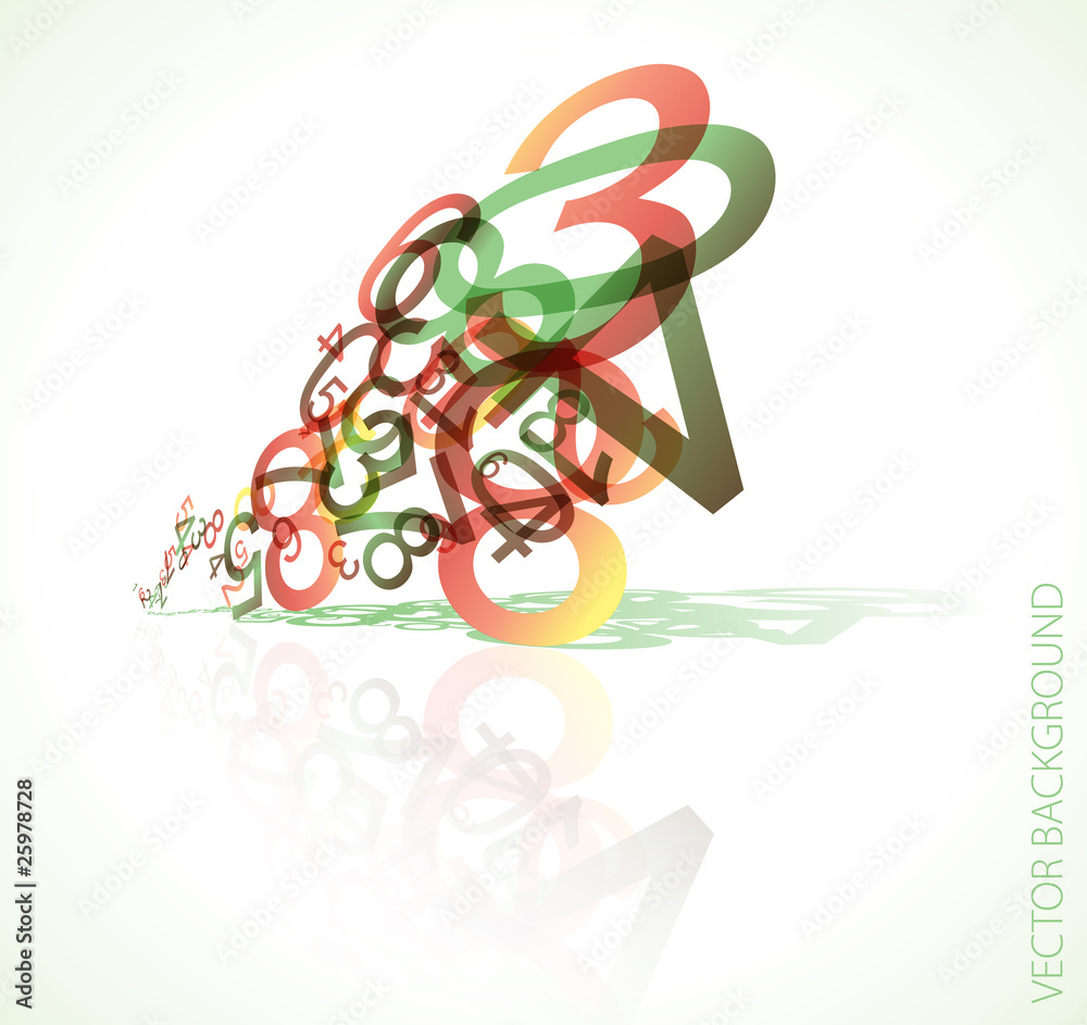 Naklejka premium Abstract background with numbers